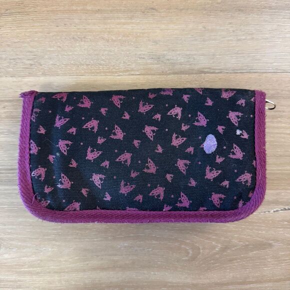 Vintage Y2K Hot Topic Amy Brown Black And Purple Wrap Around Fairy Wallet Goth - Picture 4 of 4